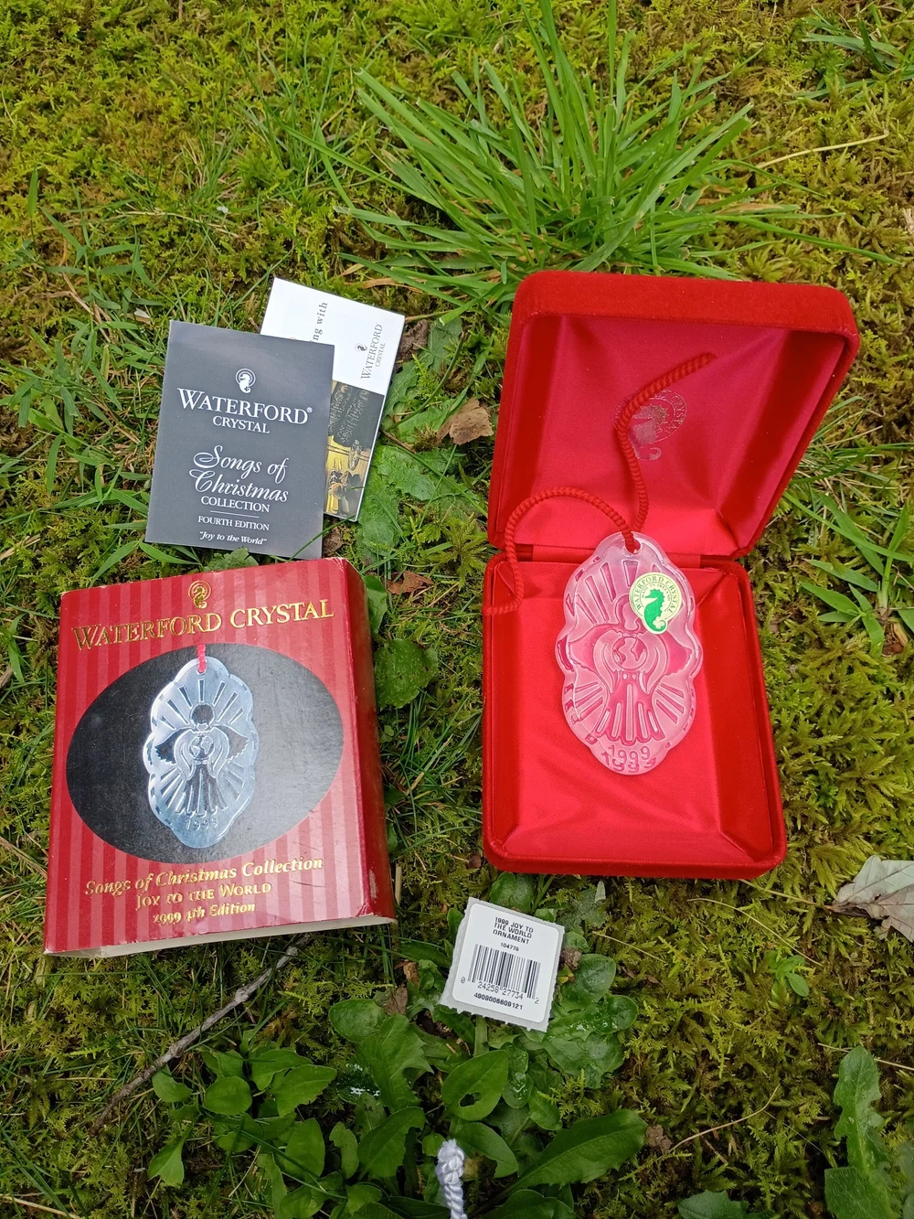WATERFORD CRYSTAL 1999 Joy To The World Ornament with Box and Packaging